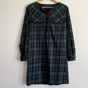 Moda Internacional Cotton Plaid Shirt Tunic Dress